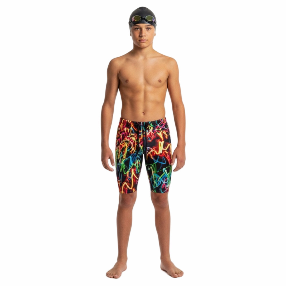 Sporti Training Jammers Colourful Graphic Swim Shorts Size 26 Rainbow